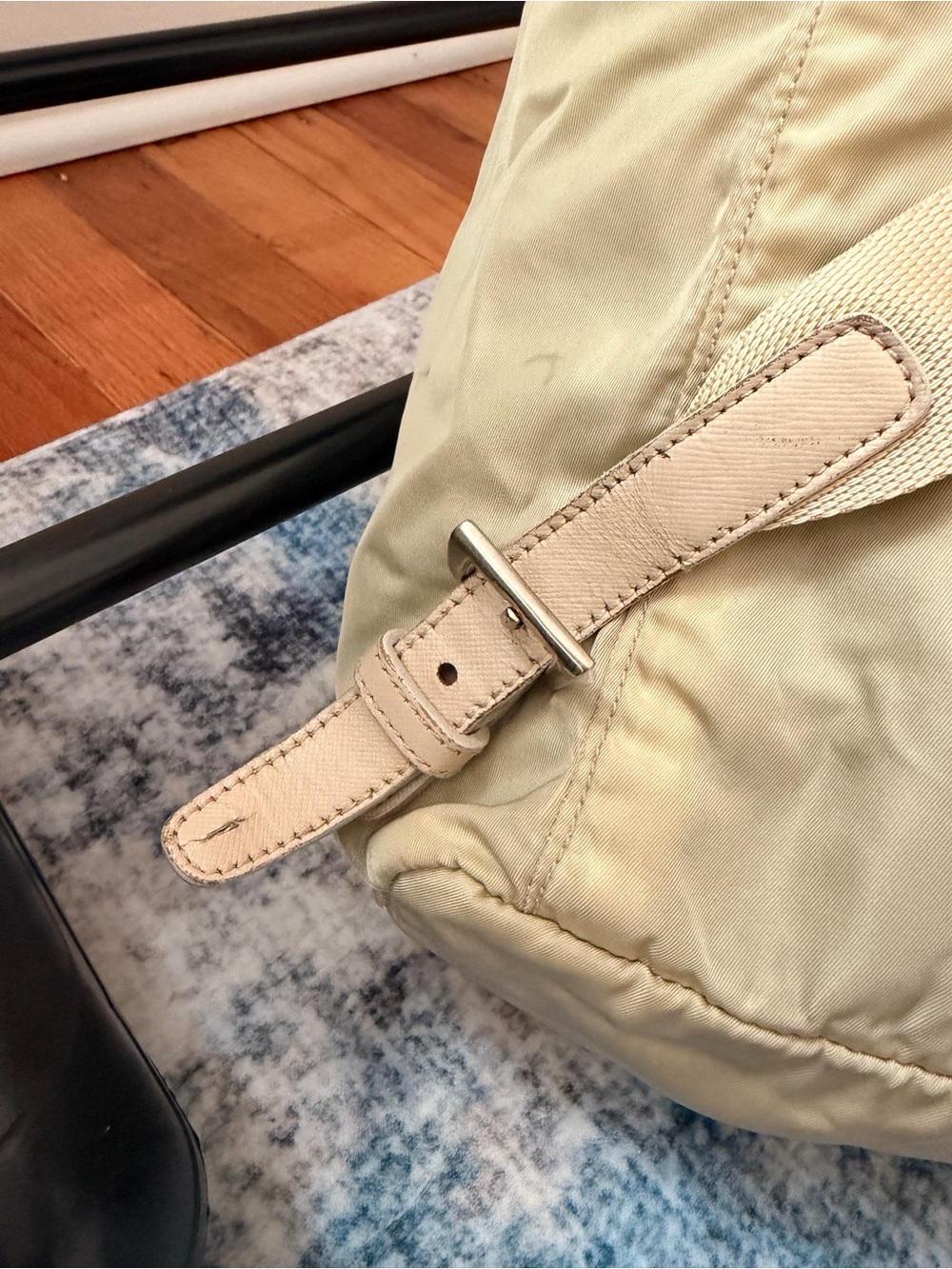 Prada Light Beige Nylon Drawstring Backpack - Picture 6 of 10